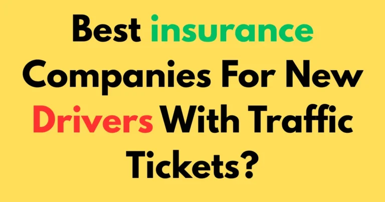 Best insurance companies for new drivers with traffic tickets?