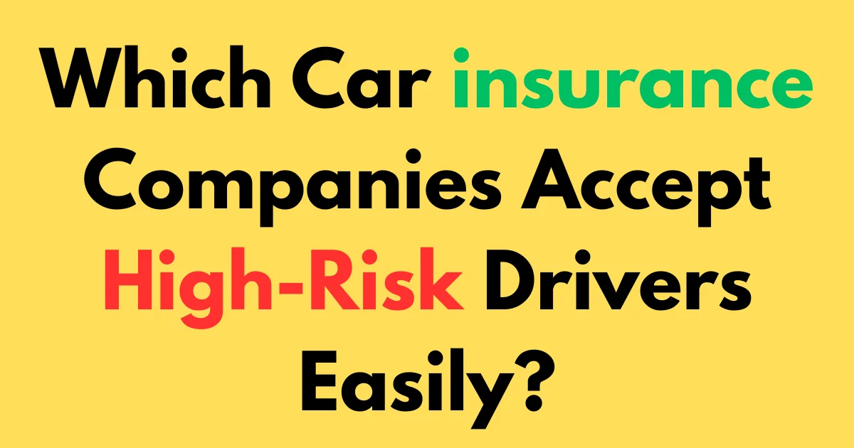 Which car insurance companies accept high-risk drivers easily?