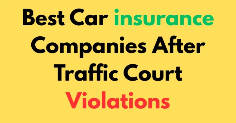 Best car insurance companies after traffic court violations