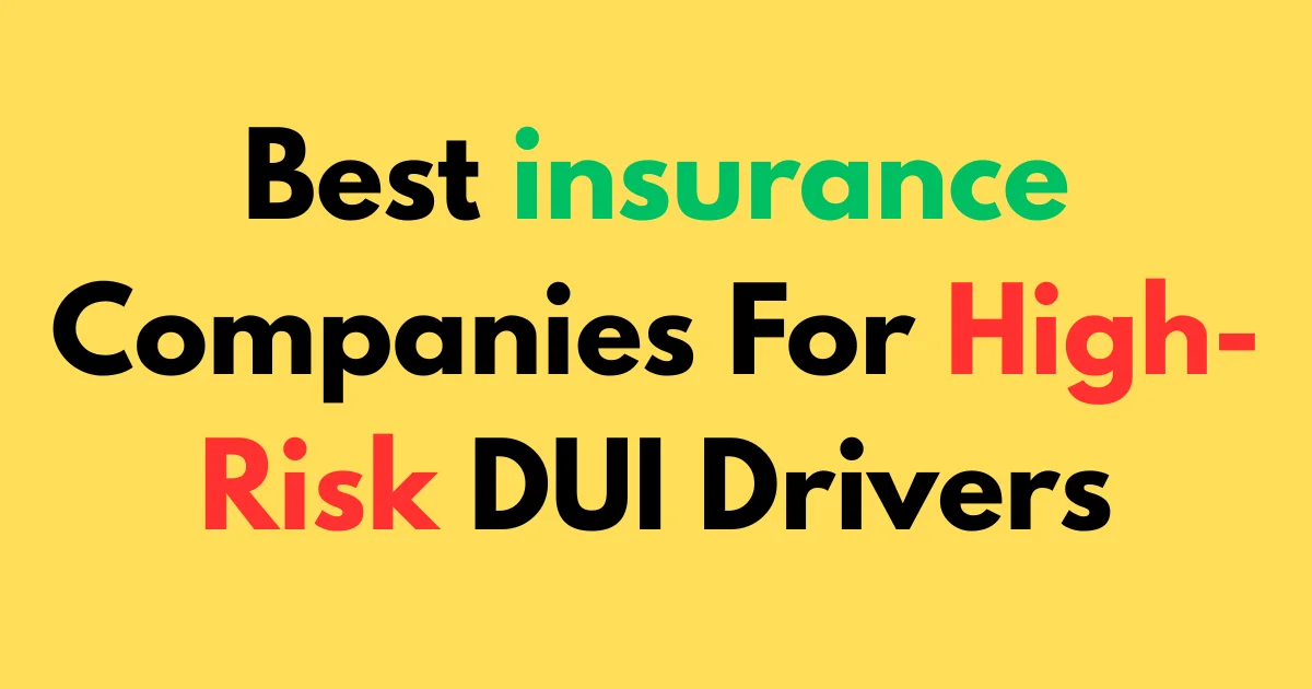 Best insurance companies for high-risk DUI drivers