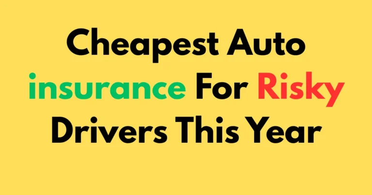 Cheapest auto insurance for risky drivers this year