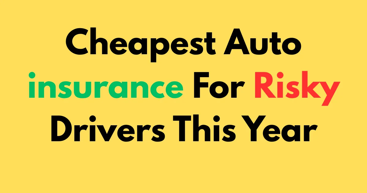 Cheapest auto insurance for risky drivers this year