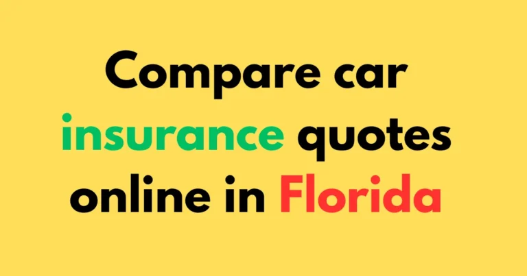 Compare car insurance quotes online in Florida