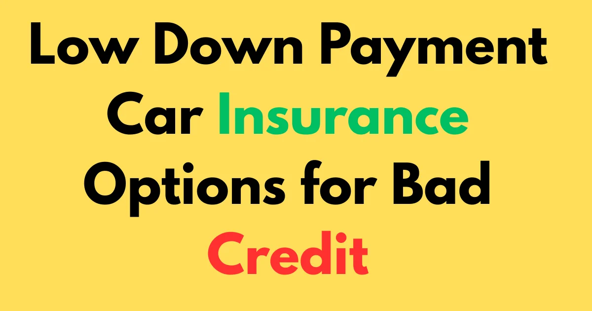 Low Down Payment Car Insurance Options for Bad Credit